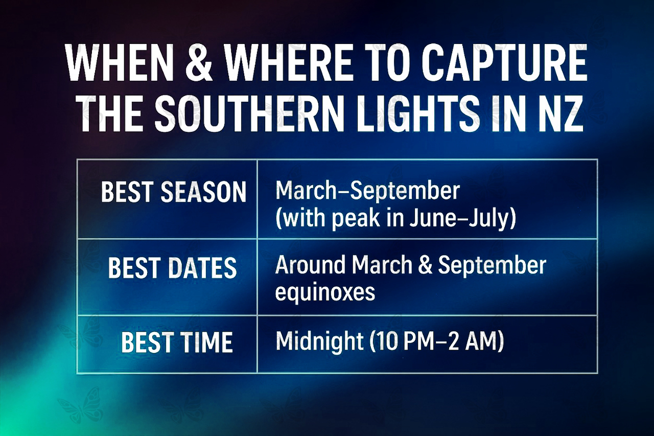 Seasonal Timing of Southern Light (Aurora)